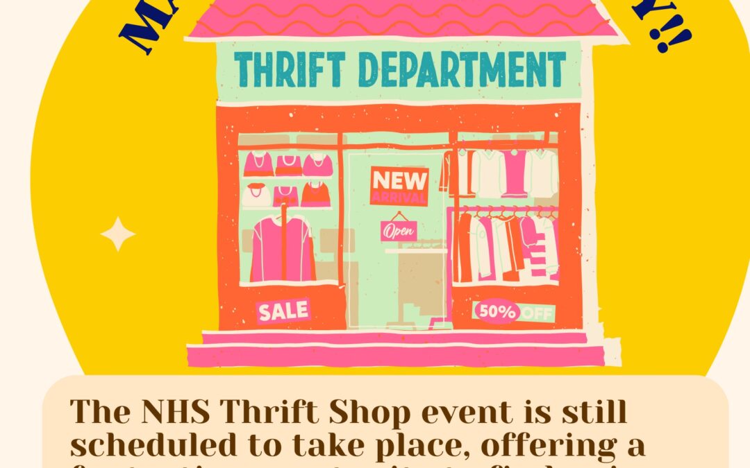 National Honor Society Hosting Thrift Shop at Columbia – May 29-30