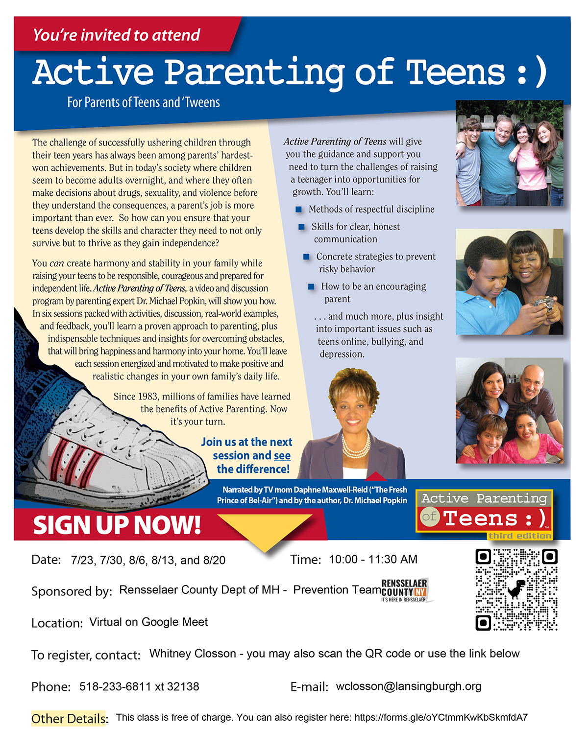 Active Parenting Flyer - Summer 2024