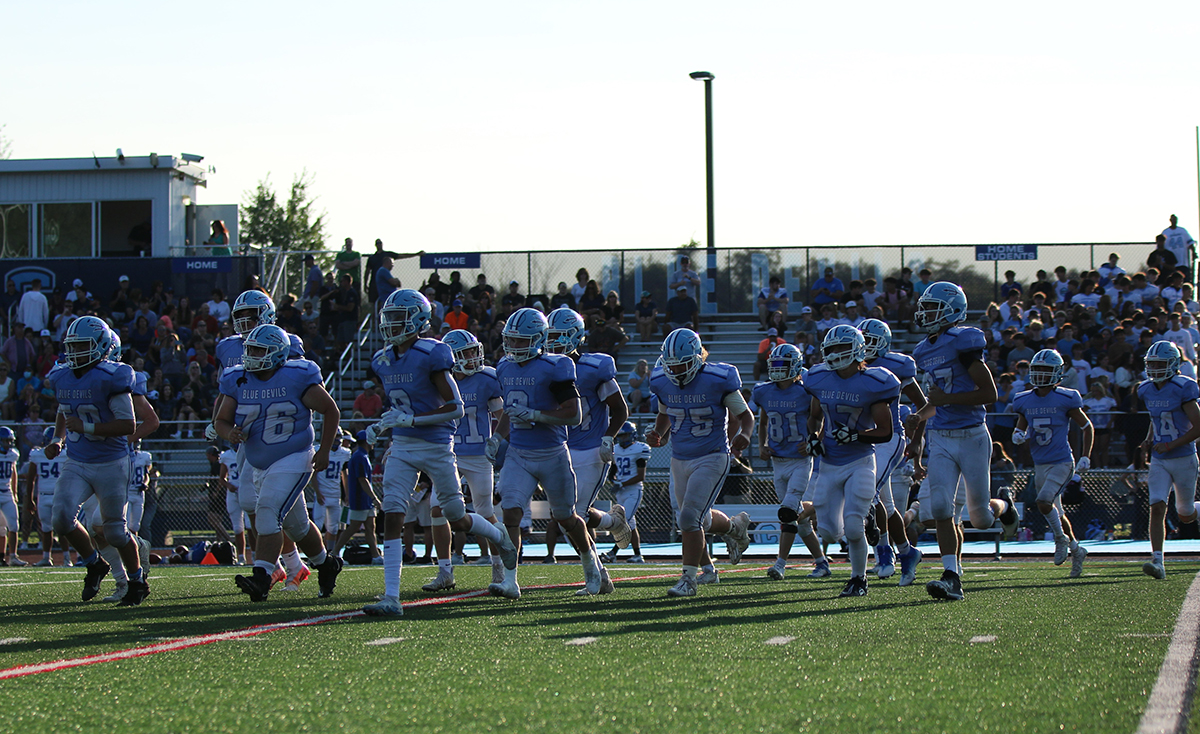 Columbia Football team takes the field