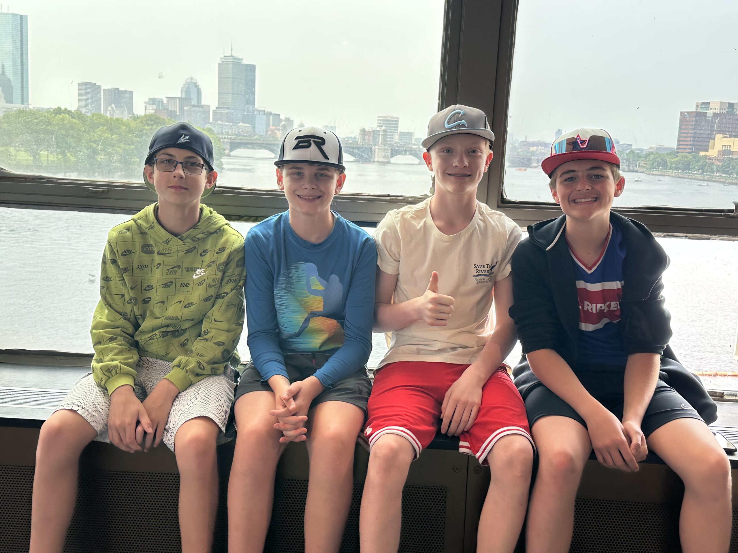 Students on a field trip to Boston