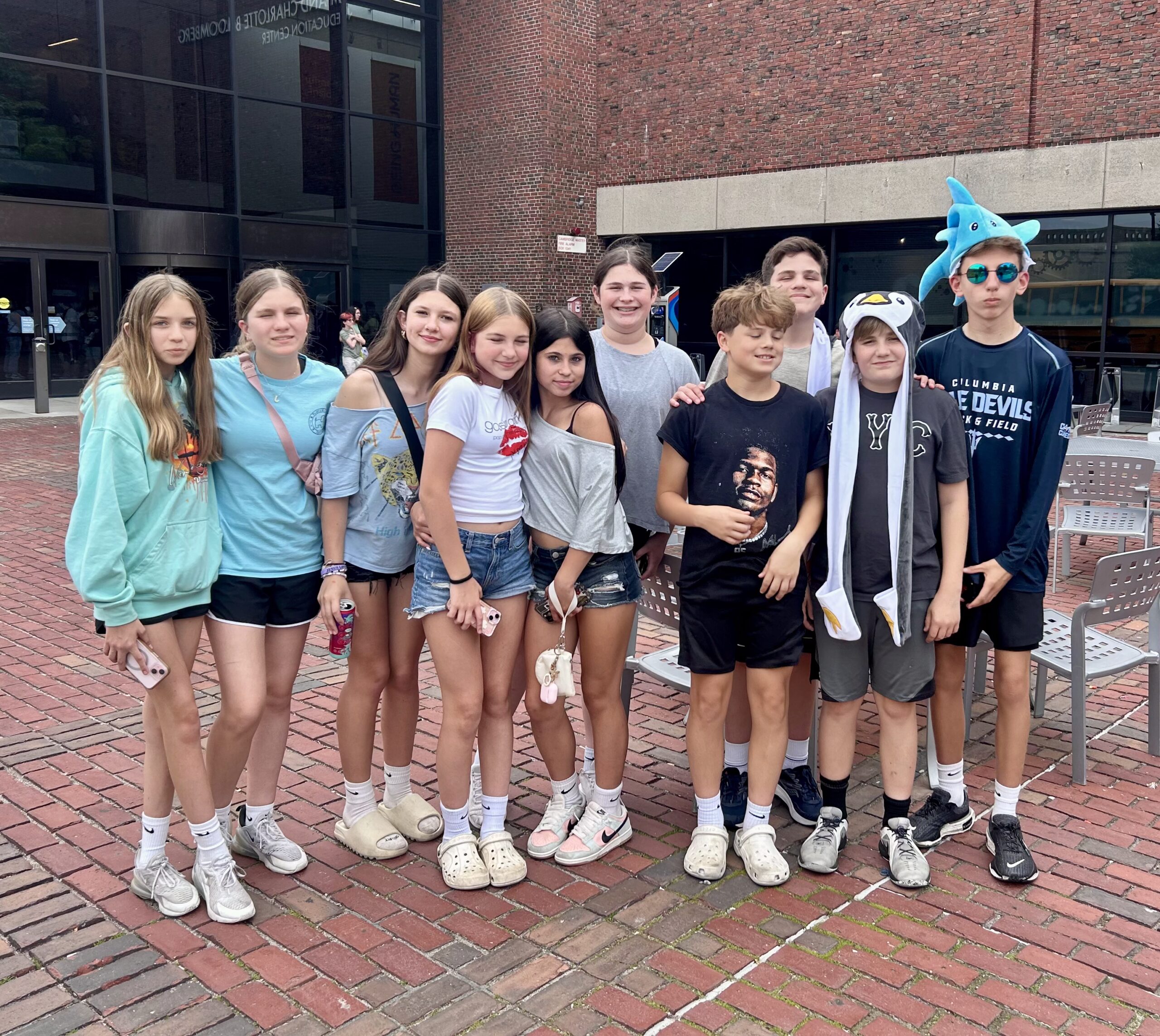 Students on a field trip to Boston