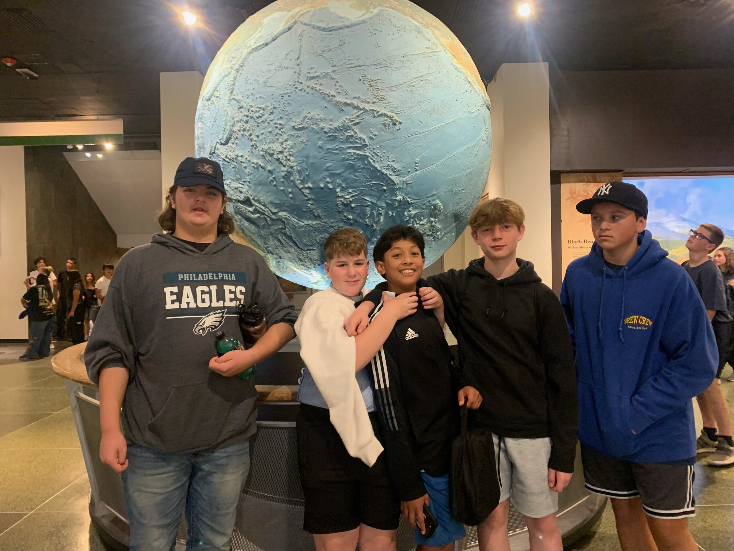 Students on a field trip to Boston