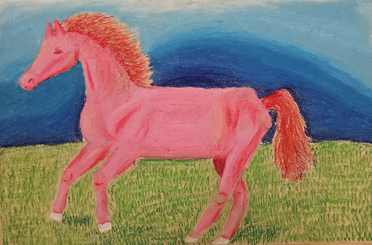 Olivia DiNovo oil pastel painting