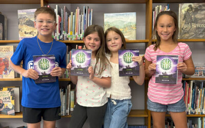 Bell Top students Carter Loudis, Emery Greenough, Quinn Brassel and Madison Monuteaux had their stories published in the anthology "Scary Tales: Into the Shadows."
