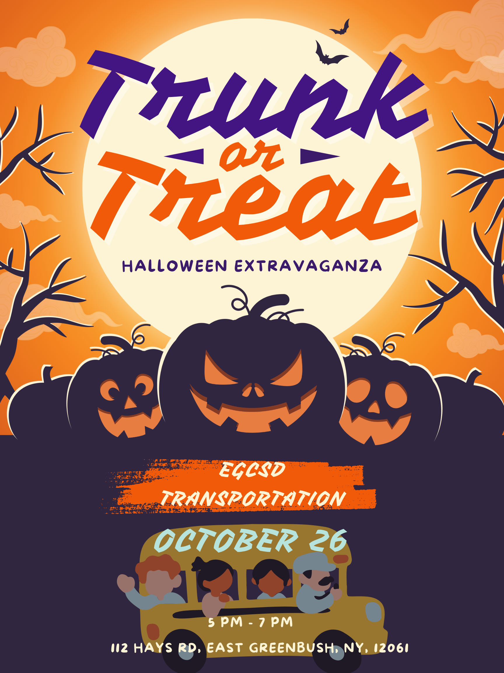 School Bus Trunk or Treat flyer