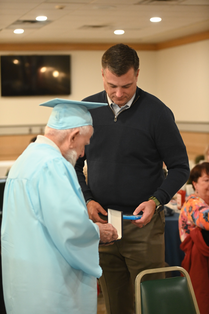 WWII and Cold War Veteran, Dominic Bersani, Receives High School Diploma from Columbia High School 