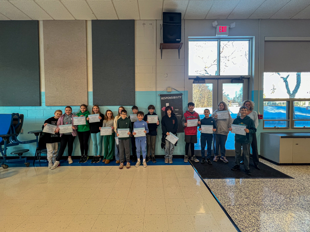 Goff November students of the month -6th grade