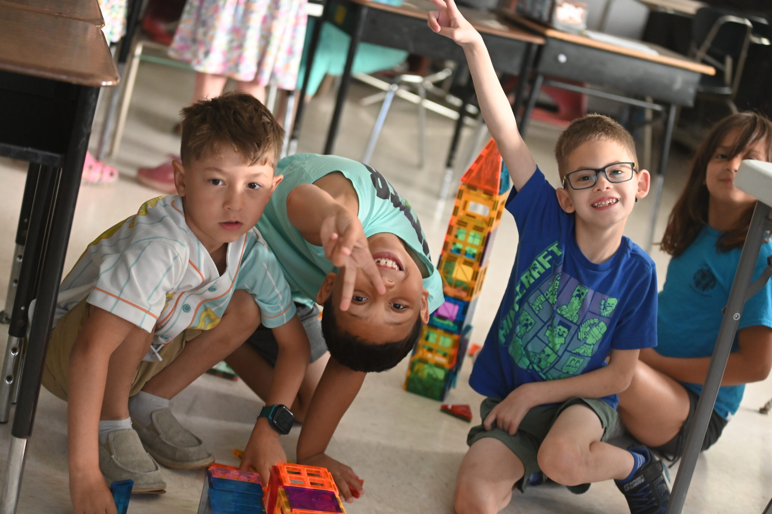 Students having fun in Summer School located at Howard L. Goff Middle School.