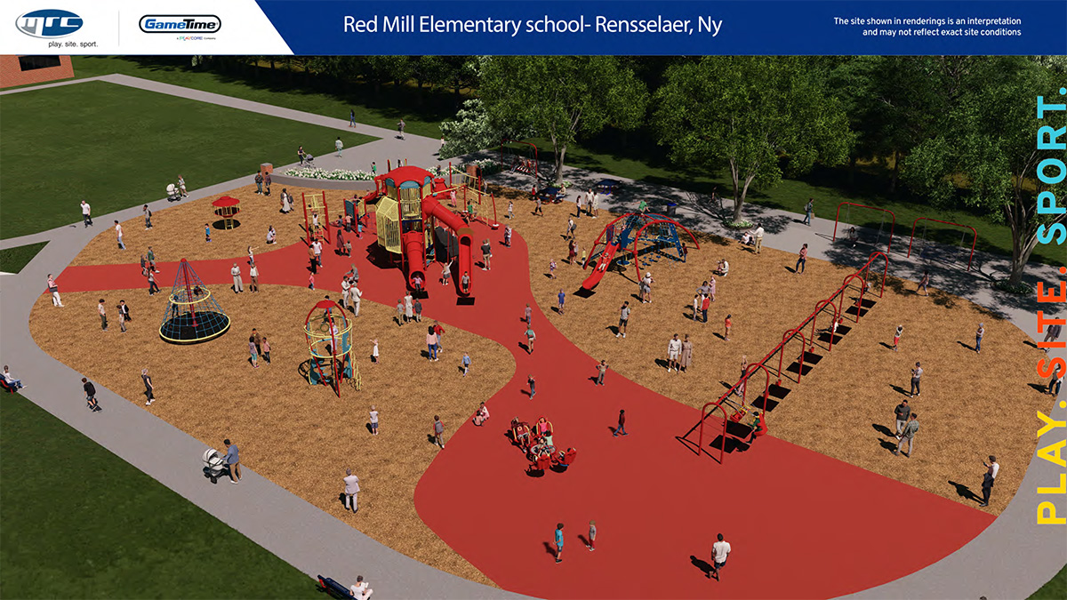 Artist rendering of the new Red Mill playground