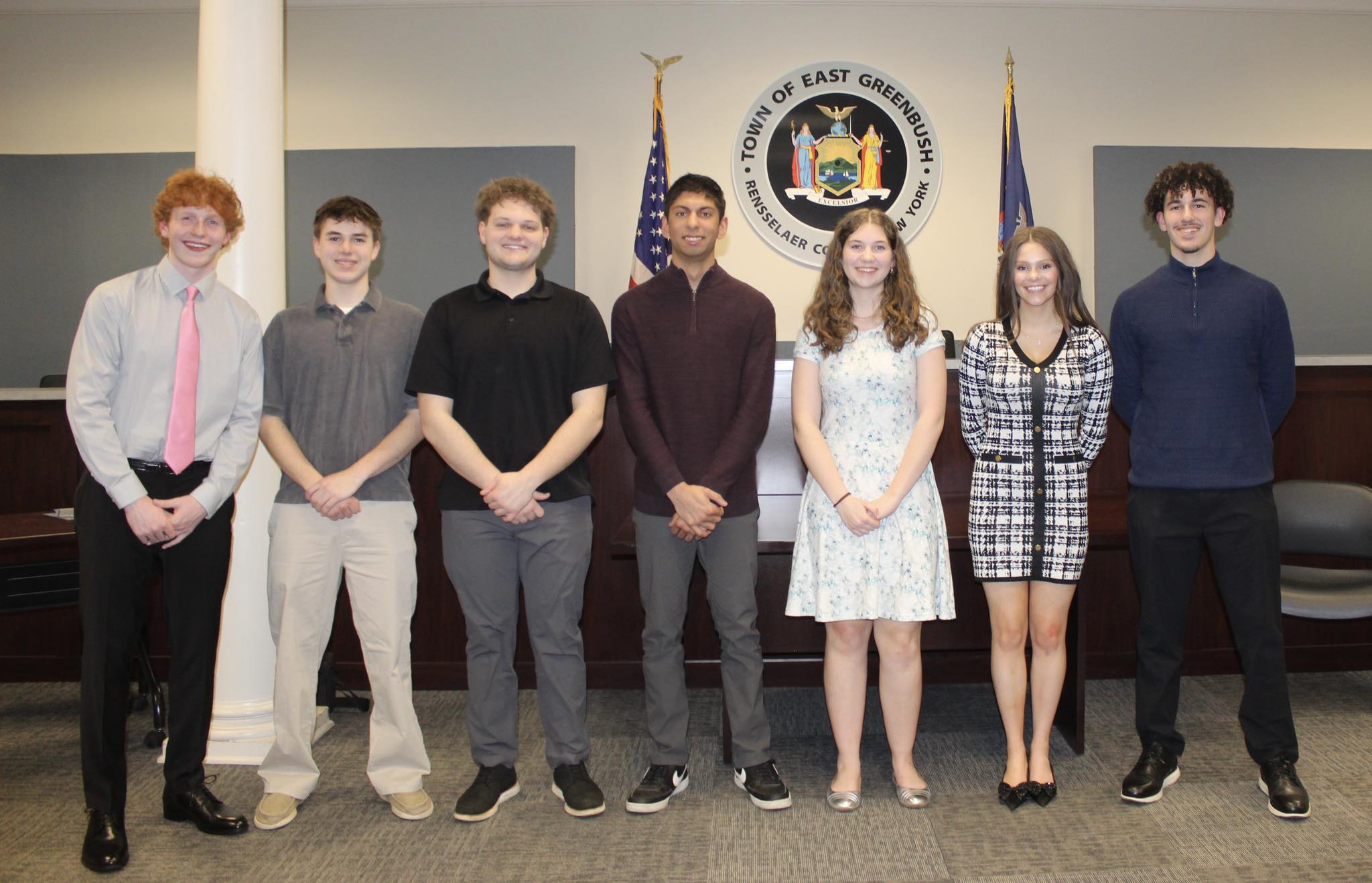 Seven Columbia High School students honored at the 2026 Spotlight on Youth Awards at Town Hall in East Greenbush