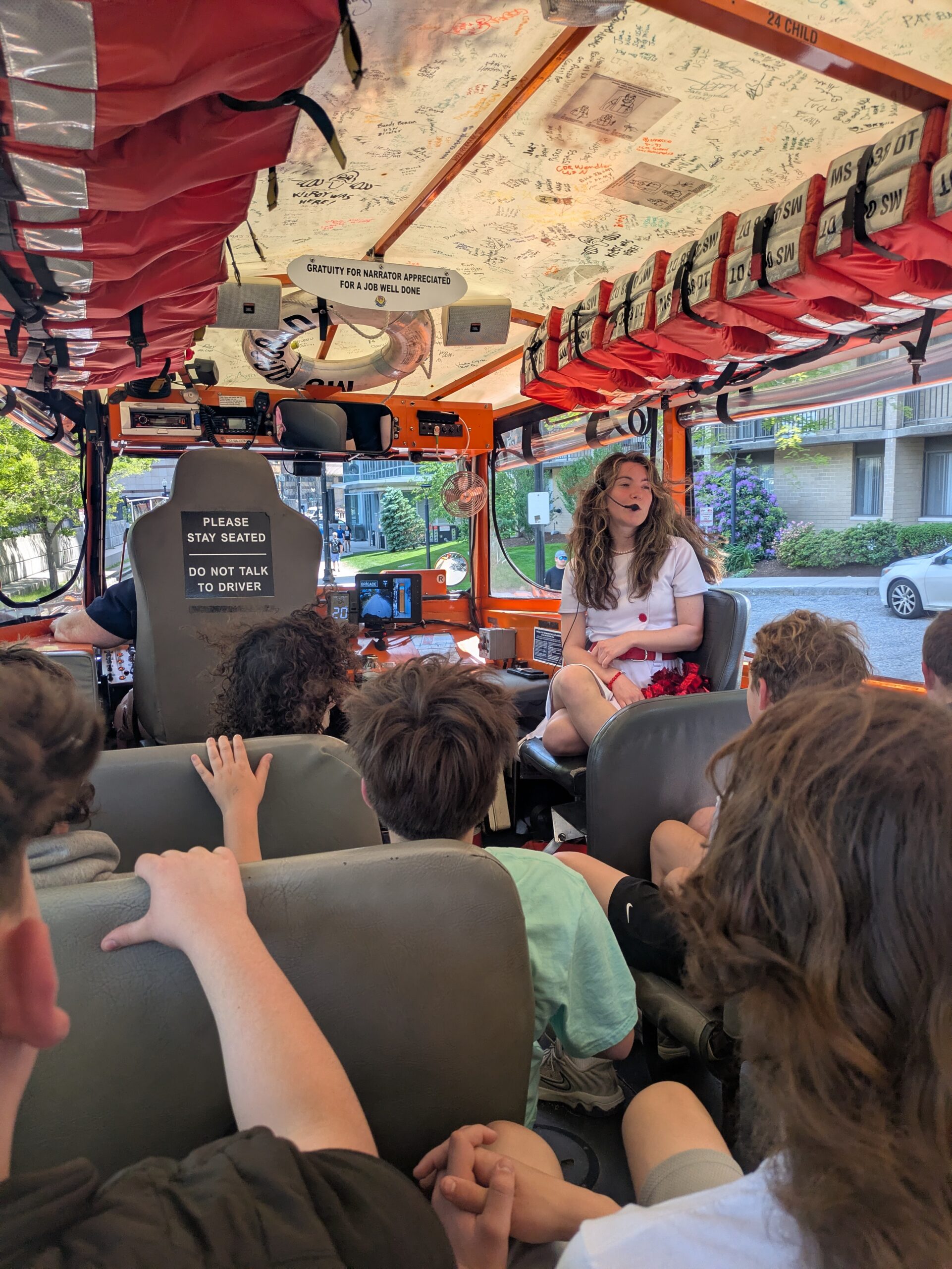 Duck boat tour on class trip to Boston