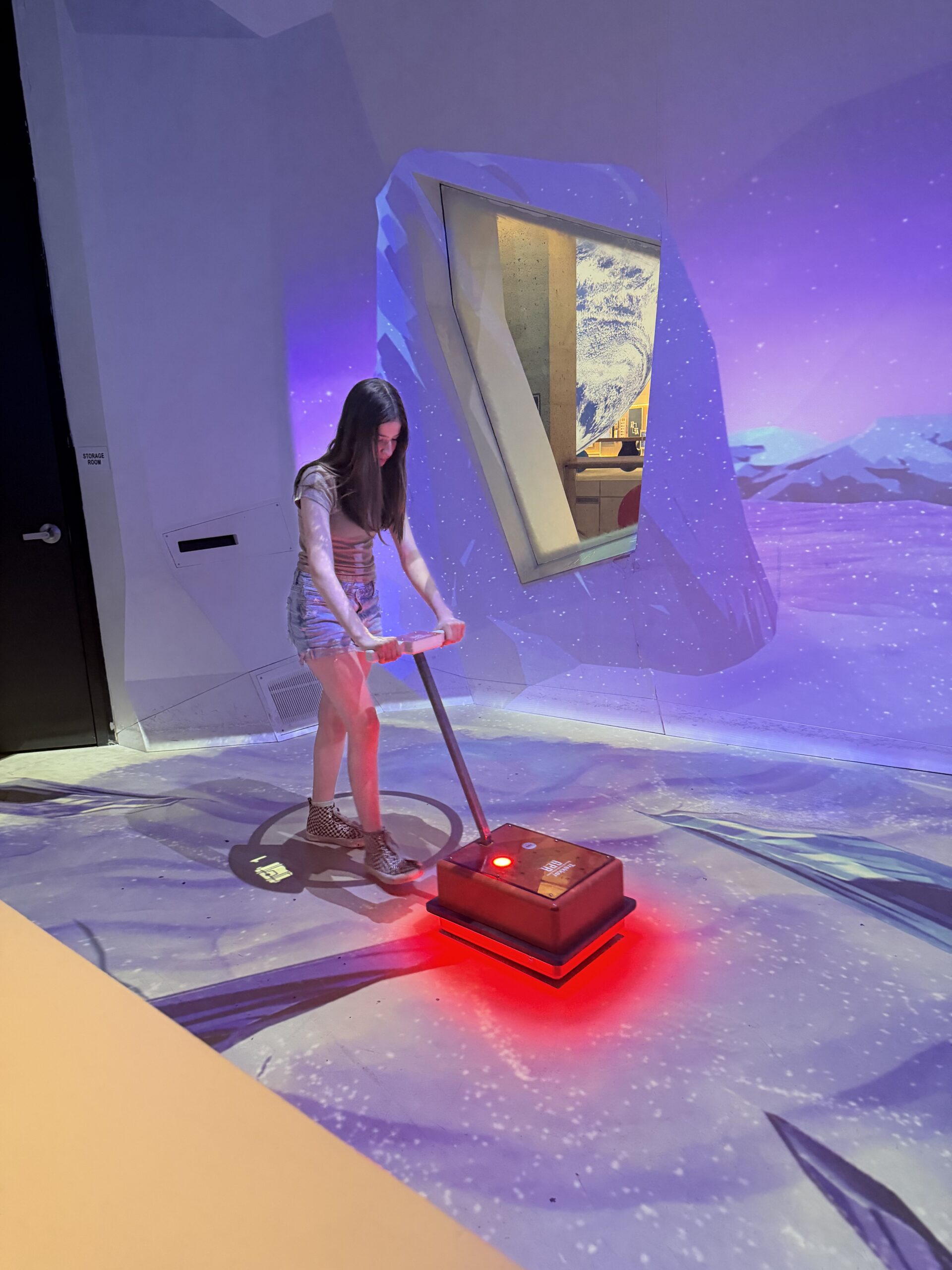Student at Boston science museum