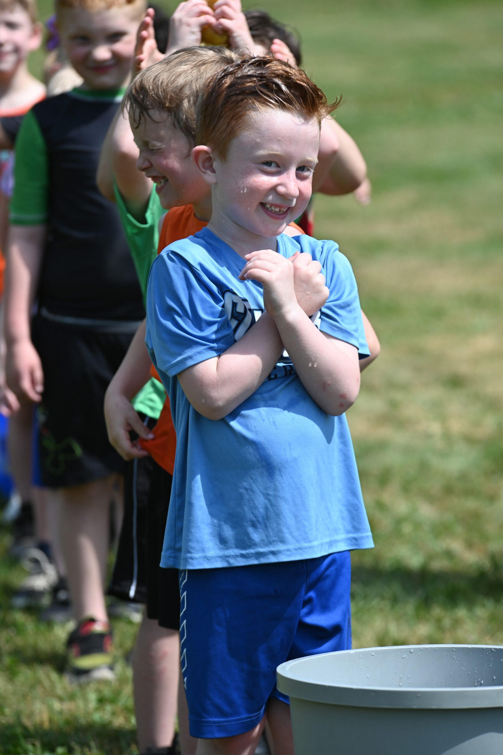 A student smiles at DPS Field Day