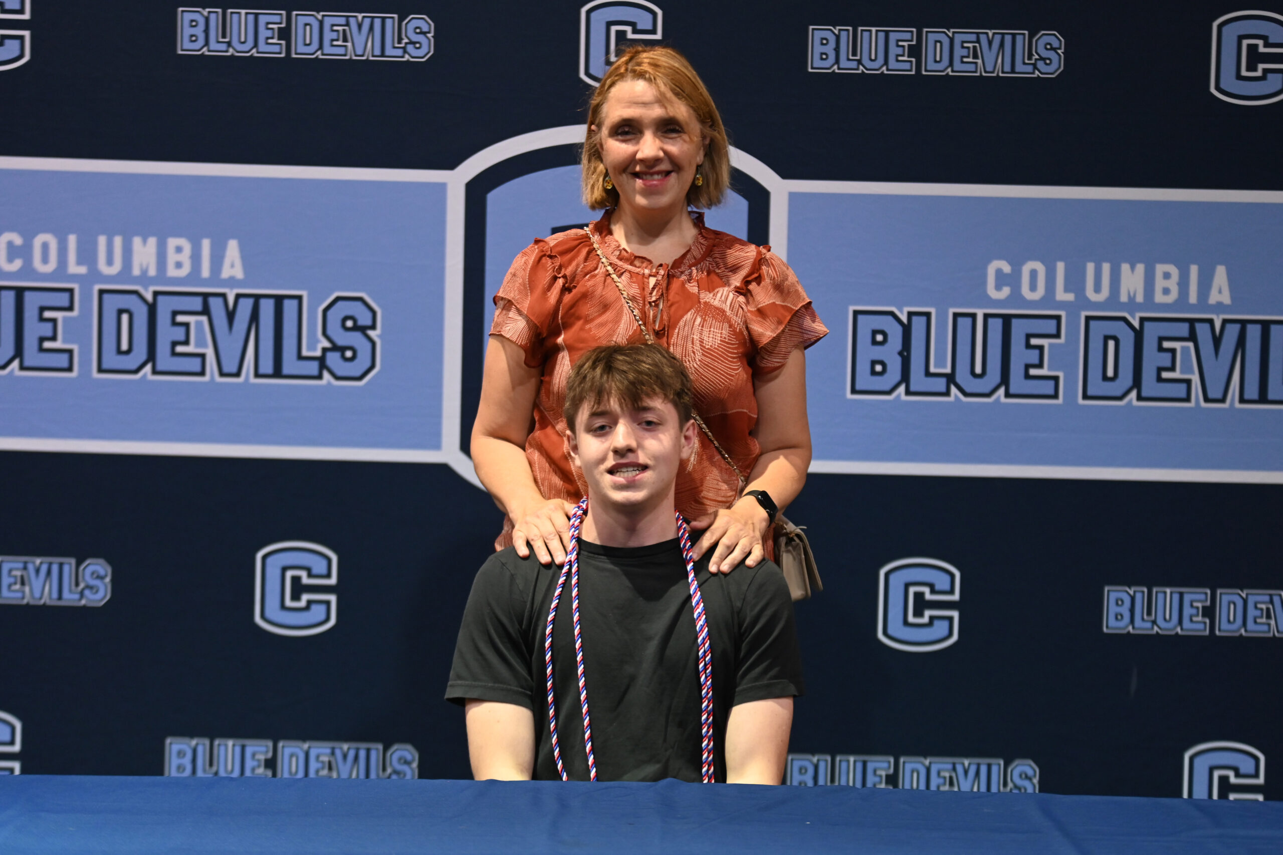 Aidan Reagan at commitment ceremony