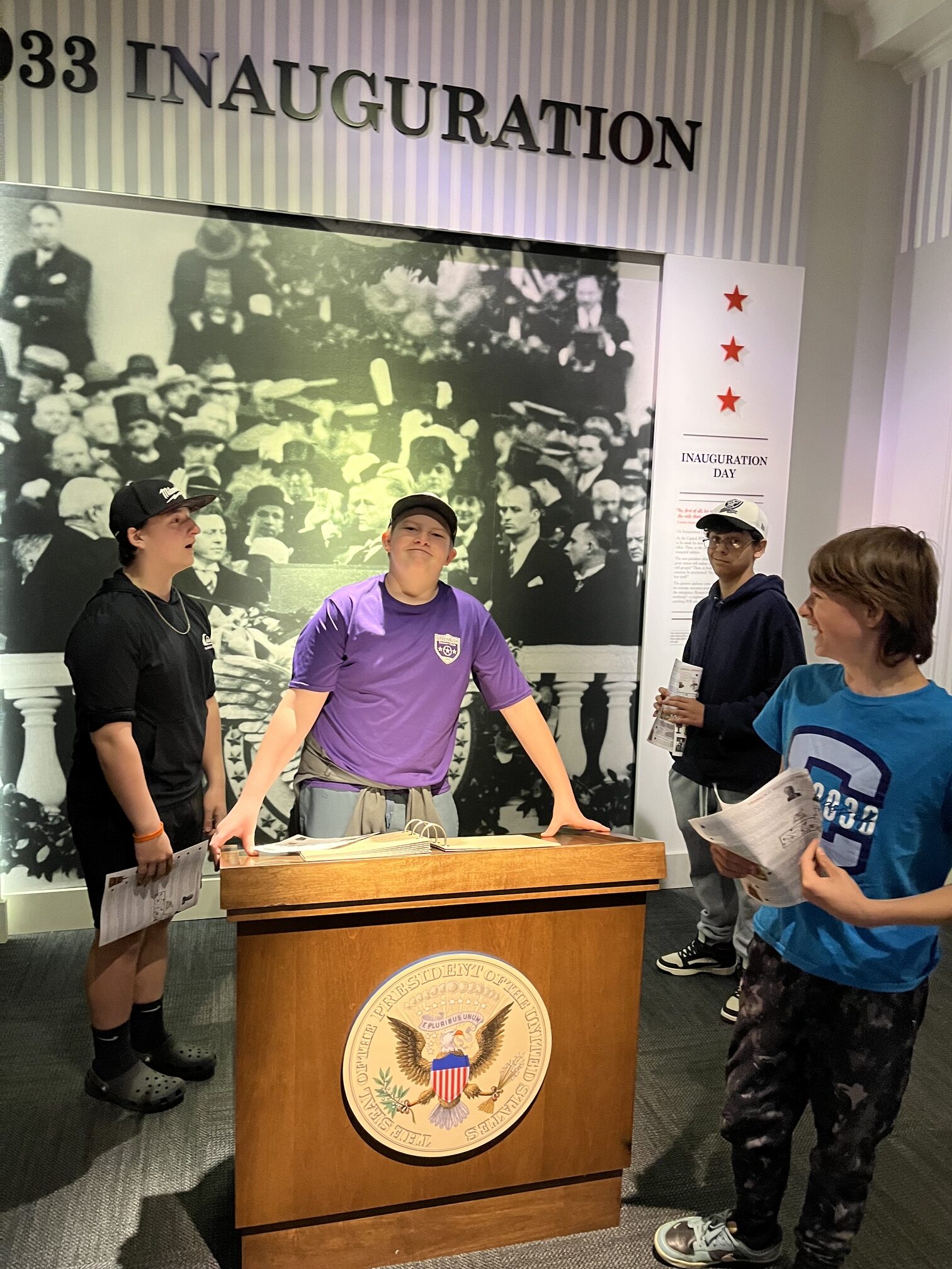 Students visit the FDR Presidential Library and Museum in Hyde Park, N.Y.